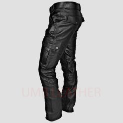 Leather Pant And Half Sleeves Shirt