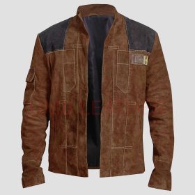 Han Solo Mens Suede Cosplay Smuggler Jacket