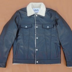 Denim Jean Style Fur Lining Jacket For Men