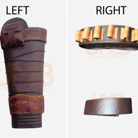 Mandalorian Leather Leg Greave Armor | Din Djarin Leather Legs Armors