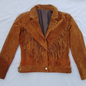 Women Suede fringes leather jacket