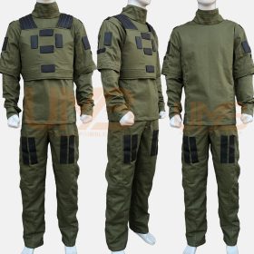 Mandalorian Olive Drab Flight Suit With Velcro Patches Star Wars