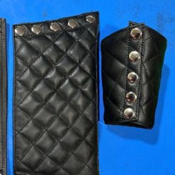 Quilted Leather cuff Black For Dietmar Holmer