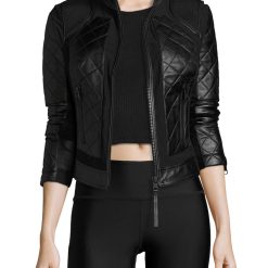 Women Bomber Leather Jacket – UMBLeather
