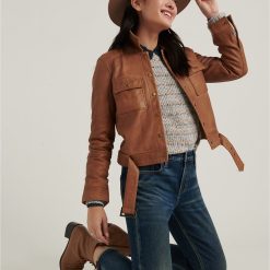Cowgirl Brown Leather Jacket