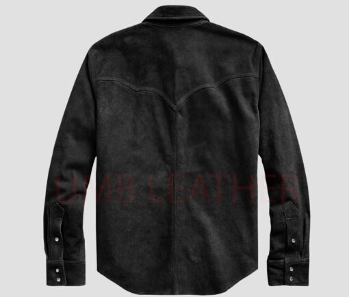 Men Suede Trucker Shirt