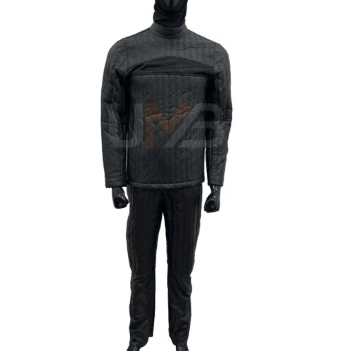 Darth Vader cosplay costume top and pants set, black Star Wars outfit without cape or helmet
