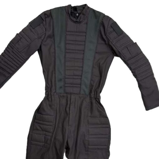 Custom Black Mandalorian Flight Suit with Flak Vest and Optional Kama – Cosplay Costume for Star Wars Armor Build